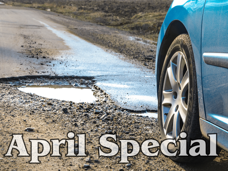 Don’t Let Potholes Ruin Your Ride: April Special at Aspen Auto Clinic!