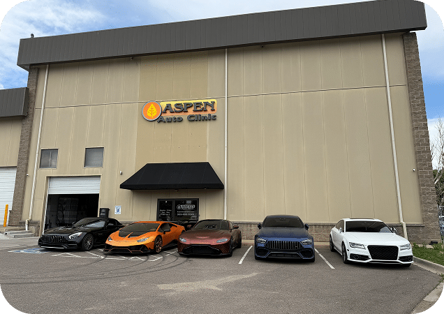 Exterior of an Aspen Auto Clinic automotive service facility